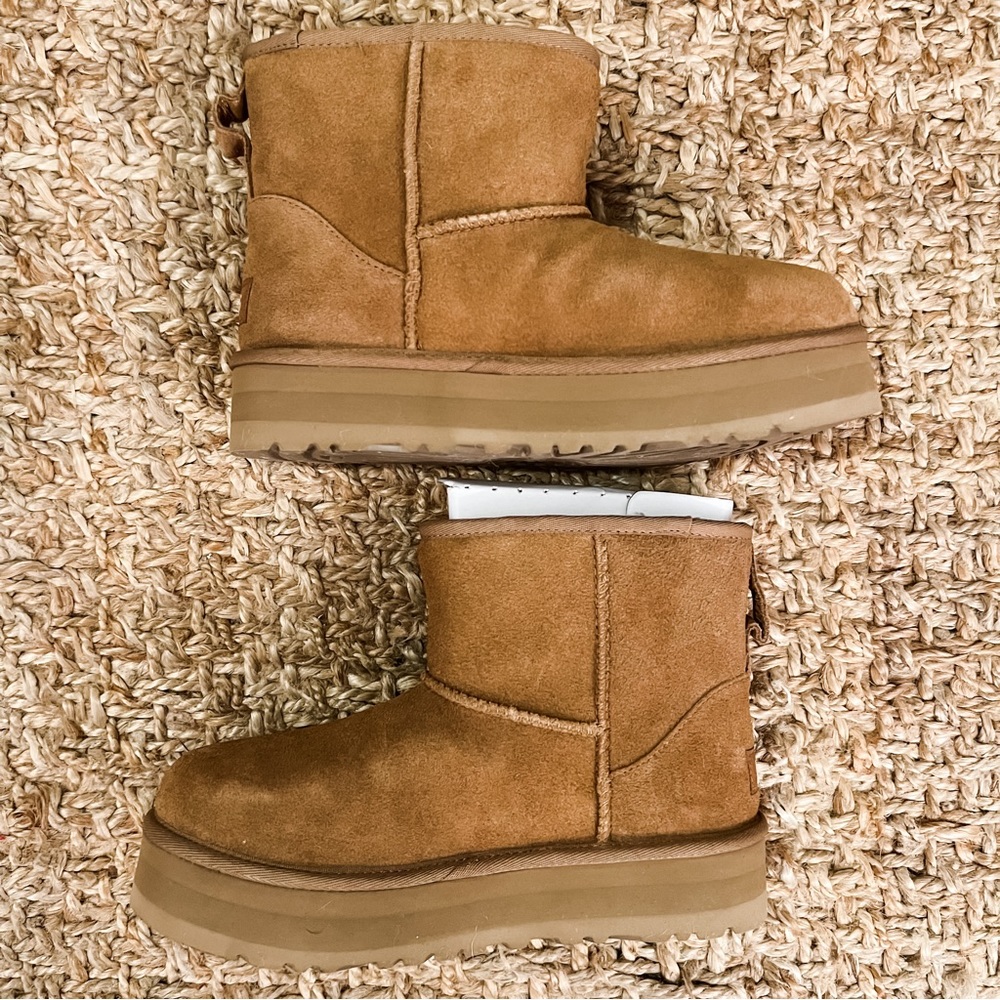 NWT UGG Classic Mini Platform Chestnut Size Y5/Women 6.5 - Picture 9 of 16
